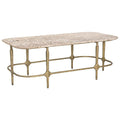 Table Rochester basse, Beige/Brass