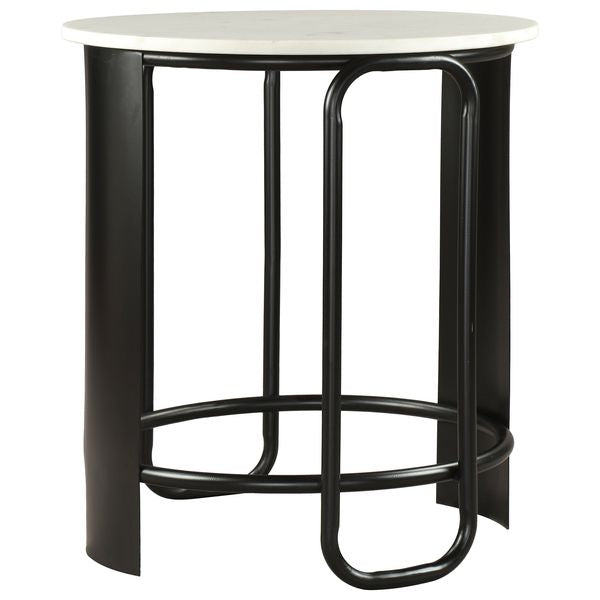 Table Obel d'appoint, Blanc/Noir
